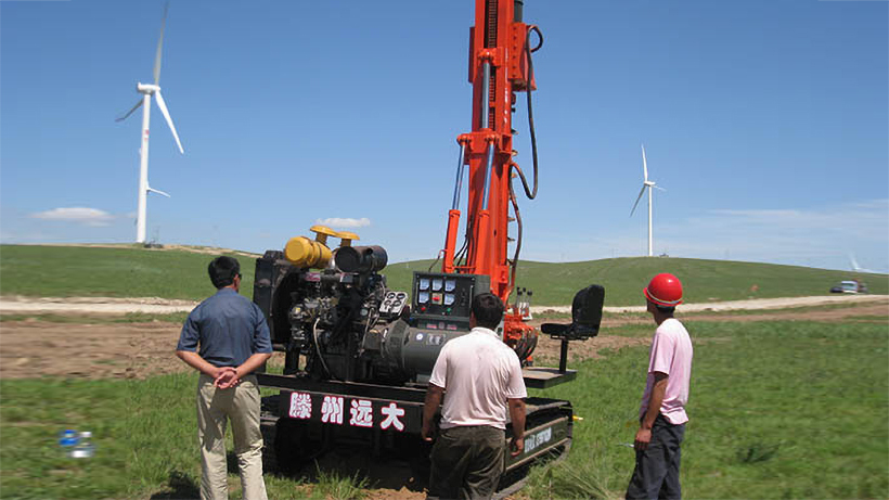 淅川内蒙古风力电站工地现场